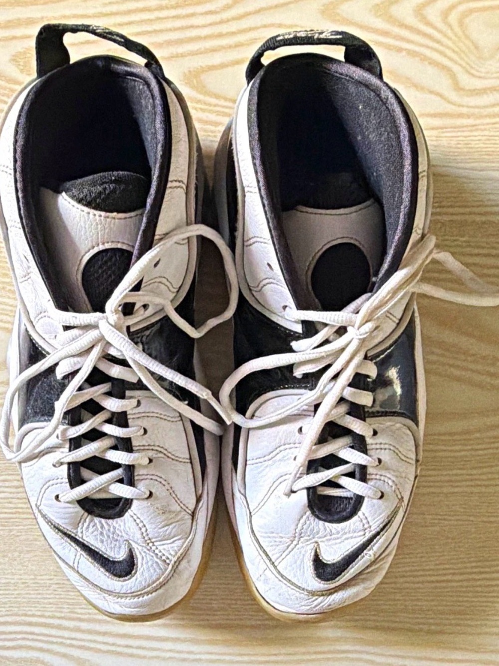Nike White and Black High-Top Sneakers